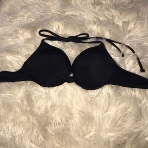 black push- up bikini top